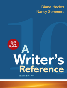 A Writer's Reference 10th Edition MLA Update Textbook