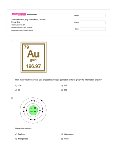 Atomic Structure & Nuclear Decay Quiz Worksheet