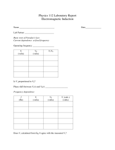 Physics 112 Lab Report: Electromagnetic Induction
