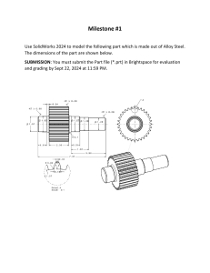 SolidWorks 2024 Alloy Steel Part Assignment