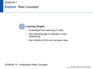 Understanding Rate Concepts Math Lesson