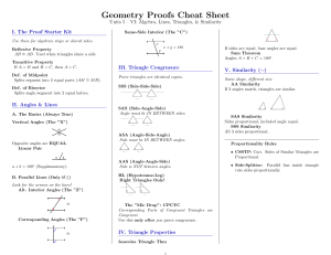Geometry Proofs Cheat Sheet