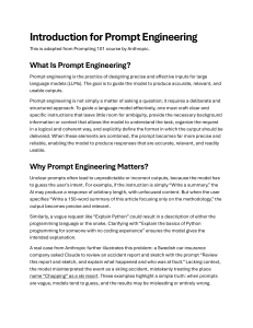 Introduction to Prompt Engineering Guide by Anthropic
