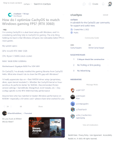CachyOS vs Windows Gaming FPS with NVIDIA