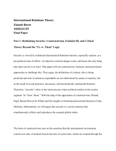International Relations Theory: Constructivism vs Realism