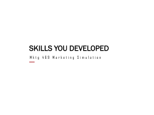 Marketing Simulation Skills Guide