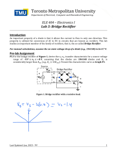ELE 404 Lab 3: Bridge Rectifier Manual