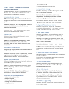 Business Strategy Study Guide