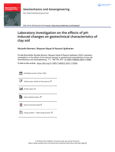 pH Effects on Clay Soil Geotechnical Properties