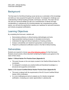 ITEC 4344 Ethical Hacking Final Exam Guide
