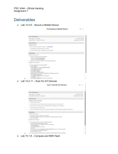 ITEC 4344 Ethical Hacking Assignment 7 Labs