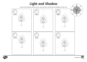 Light and Shadow Worksheet for Kids