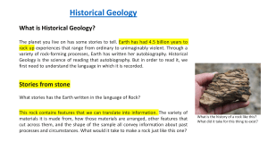 Historical Geology: Reading Earth's Autobiography