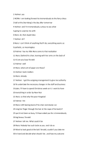 Literary Analysis: Ibsen & Short Story