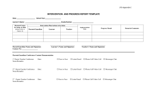 STS-Appendix C: Learner Intervention and Progress Report Template