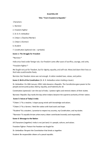 Assembly Skit: From Freedom to Republic Script