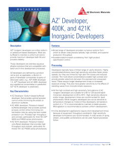 AZ Developer 400K 421K Datasheet