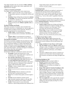 Chapter 5: Emotions and Moods in Organizational Behavior