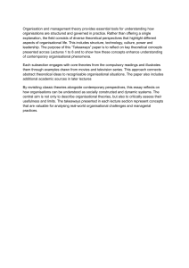 Organisation and Management Theory Takeaways: A Critical Review