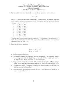 Macroeconom&iacute;a II: Laboratorio 1 - Teor&iacute;as del Consumo
