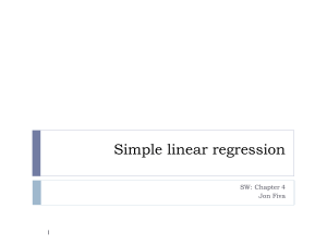 Simple Linear Regression: Chapter 4 Notes