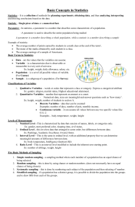 Basic Concepts in Statistics