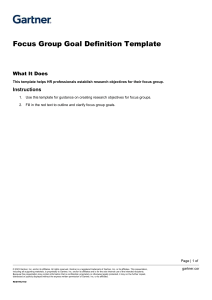 Focus Group Goal Definition Template | Gartner
