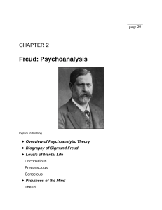Chapter 2 - Psychoanalysis (Freud)