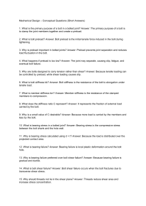 Mechanical Design Conceptual Questions on Bolted Joints