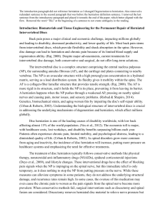 Biomaterials for Herniated Disc Repair: Tissue Engineering Research