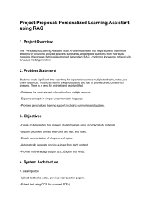 Personalized Learning Assistant RAG