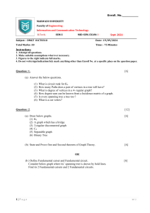 Marwadi University B.Tech. ICT Mid-Sem Exam I DMGT 01CT0310