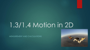 1.3 1.4 Motion in 2D