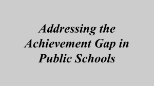 Addressing the Achievement Gap in Alabama Public Schools