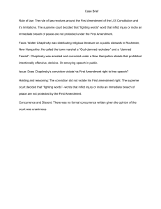 Chaplinsky v. New Hampshire Case Brief: First Amendment