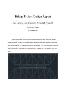 Final Statics - Final Bridge Report