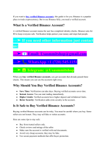 Best {11#} Sites to Buy Verified Binance Accounts ...