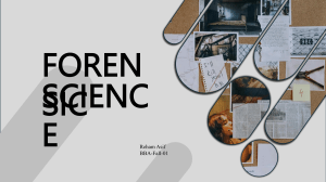 Forensic Science: Introduction, Branches, and Methods