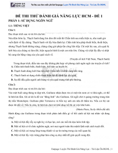 HCM Capacity Assessment Practice Test 1