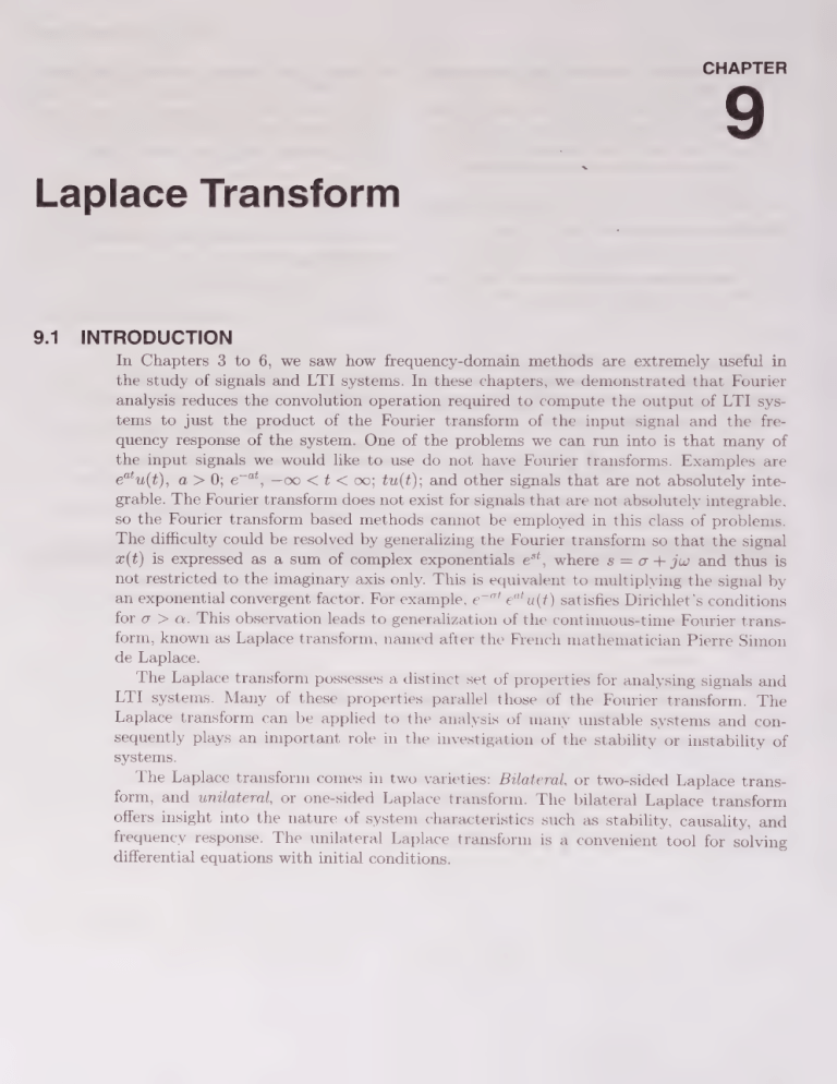 Laplace Transform Analysis: Signals and Systems Guide