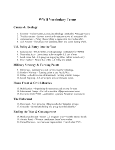 WWII Vocabulary & Key Terms Study Guide