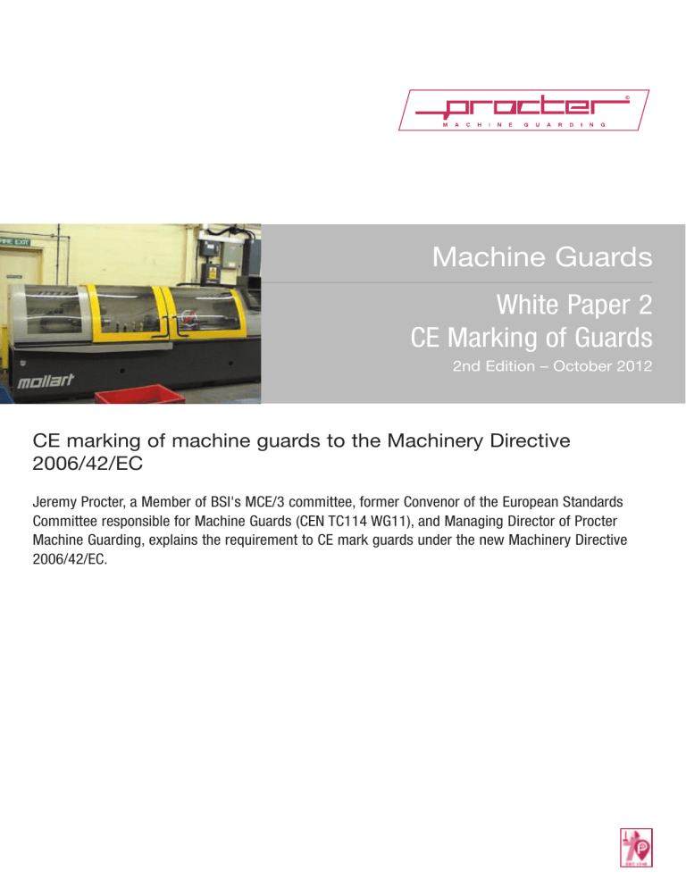 CE Marking of Machine Guards White Paper