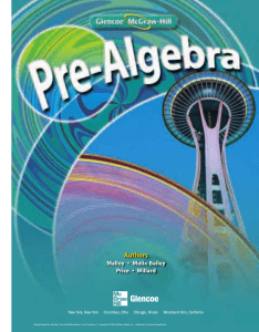 Pre-Algebra Textbook: Algebra & Integers