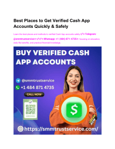 Best Places to Get Verified Cash App Accounts Quickly & Safely
