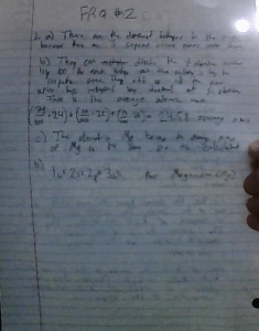 Calculus FRQ Exam Sheet Derivatives