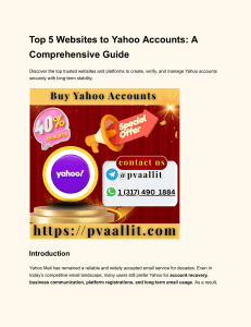 Yahoo Account Guide: Secure Creation & Management