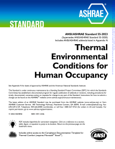 ANSI/ASHRAE Standard 55-2023: Thermal Environmental Conditions
