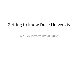 Getting to Know Duke University