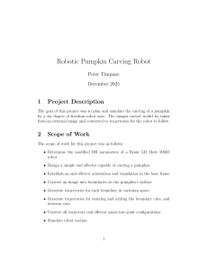 Robotic Pumpkin Carving Robot: Planning & Simulation