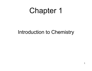 Introduction to Chemistry: Matter, Measurement, and Scientific Method